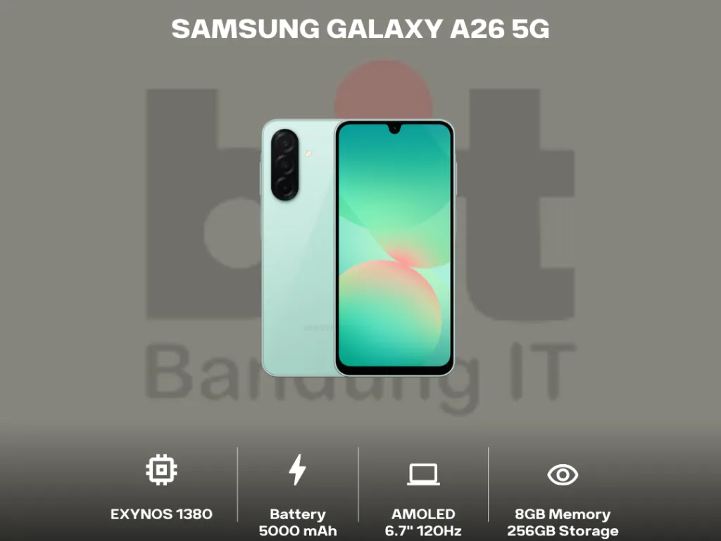 SAMSUNG GALAXY A26 5G 8GB 256GB GARANSI RESMI INDONESIA | iklanova.com