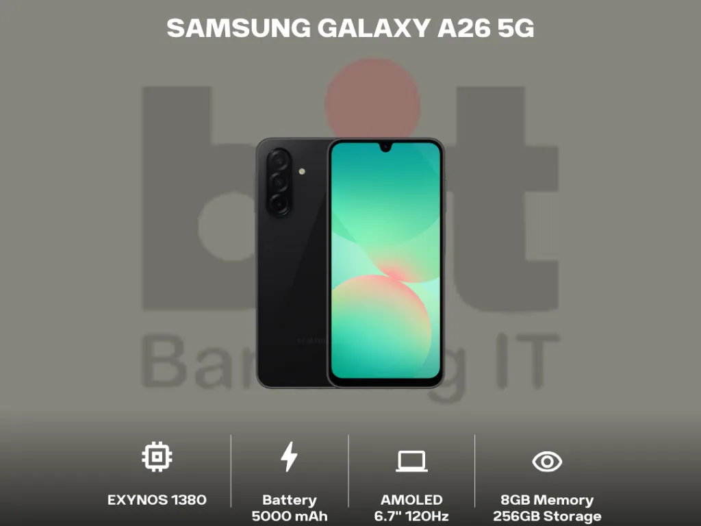 SAMSUNG GALAXY A26 5G 8GB 256GB GARANSI RESMI INDONESIA | iklanova.com