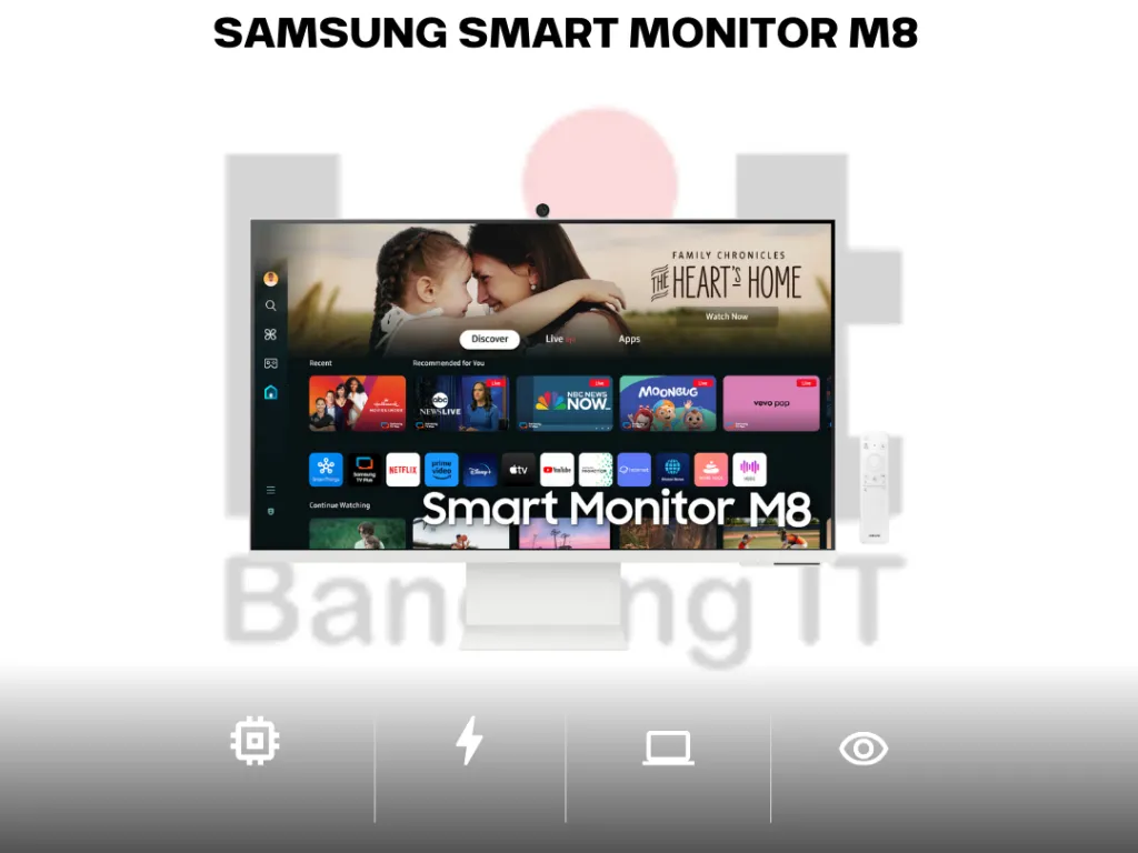 SAMSUNG SMART MONITOR M8 LS32DM80 32” 4K UHD HDMI HDR10 SPEAKER | iklanova.com