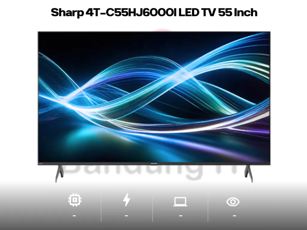 Sharp 4T-C55HJ6000I LED TV 55 Inch UHD 4K Resolusi Dolby Vision & Atmos Google TV Voice Control & Game Mode | iklanova.com