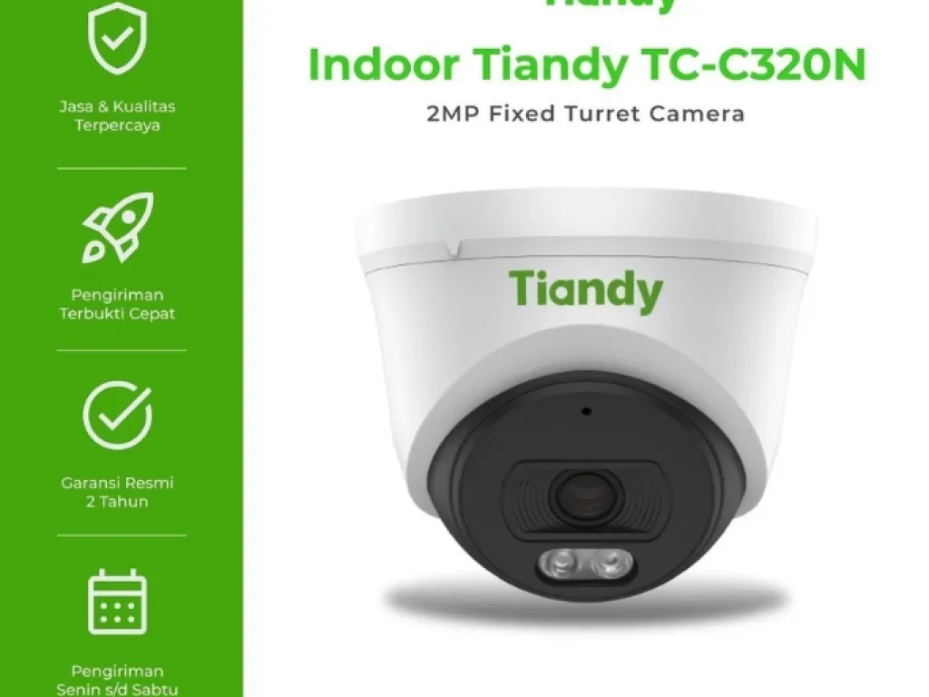 TIANDY TC-C320N 2MP Audio Turret Network Camera POE - AK Series Indoor | iklanova.com