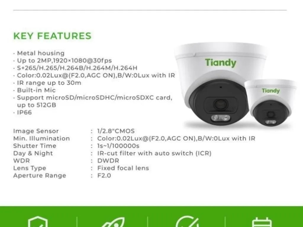 Tiandy TC-C32XV 2MP – Fixed Polar Day Turret Camera | iklanova.com