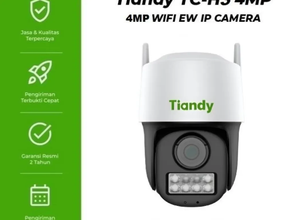 TIANDY TC-H3 POE 4MP Colormaker Color Night Two Way Audio | iklanova.com