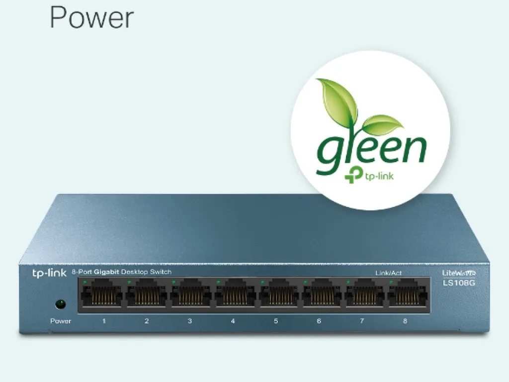 TP-LINK SWITCH HUB LiteWave LS108G 8-Port Gigabit Metal Case 10/100/1000 | iklanova.com