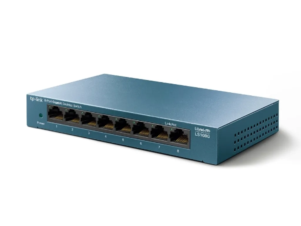 TP-LINK SWITCH HUB LiteWave LS108G 8-Port Gigabit Metal Case 10/100/1000 | iklanova.com