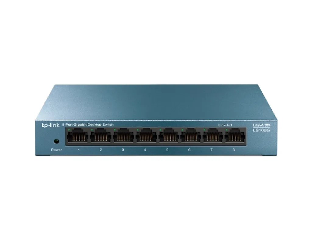 TP-LINK SWITCH HUB LiteWave LS108G 8-Port Gigabit Metal Case 10/100/1000 | iklanova.com