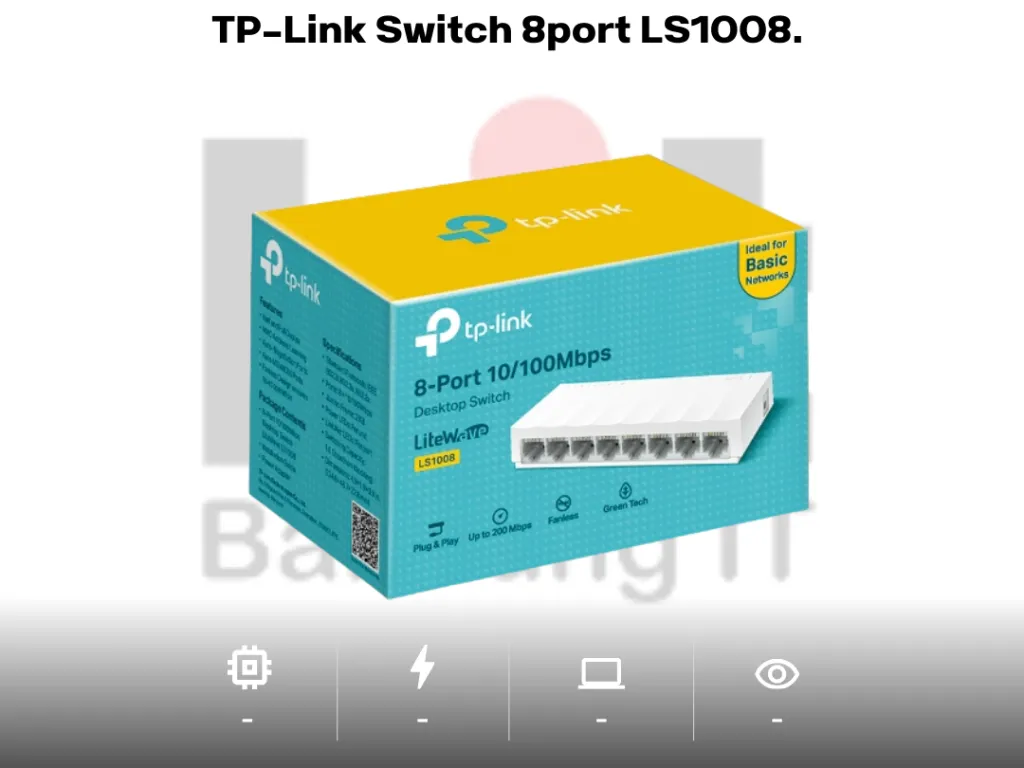 TP-LINK TL-LS1008 8-Port 10/100Mbps Desktop Switch LS1008 | iklanova.com
