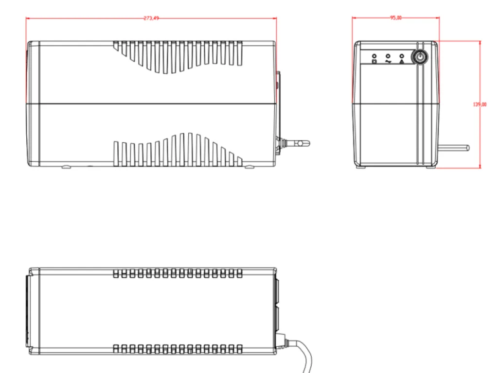 UPS HIKVISION DS-UPS600 Oversea UPS 600 VA / 360 W | iklanova.com
