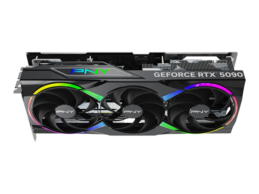 VGA PNY GeForce RTX 5090 32GB ARGB EPIC-X RGB Overclocked Triple Fan GPU GDDR7 | iklanova.com