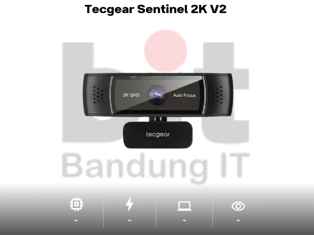 Webcam Tecgear Sentinel 2K V2 Auto Focus QHD with Privacy Shutter | iklanova.com