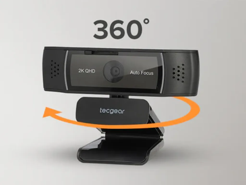 Webcam Tecgear Sentinel 2K V2 Auto Focus QHD with Privacy Shutter | iklanova.com